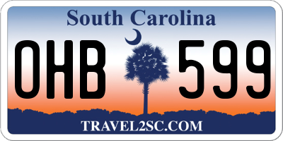 SC license plate OHB599