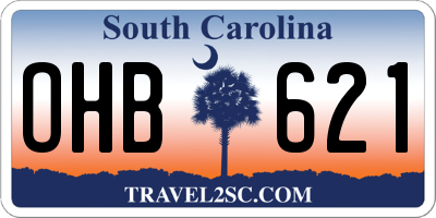 SC license plate OHB621