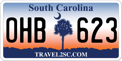 SC license plate OHB623