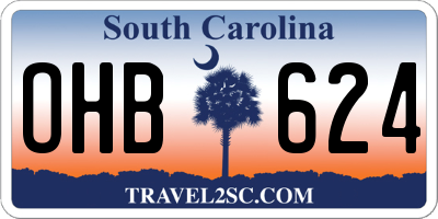 SC license plate OHB624