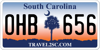 SC license plate OHB656