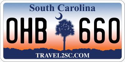 SC license plate OHB660