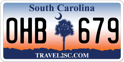SC license plate OHB679