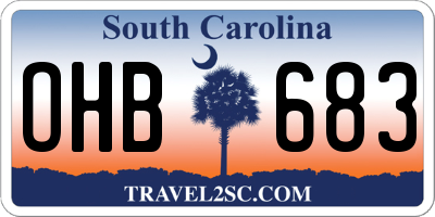SC license plate OHB683