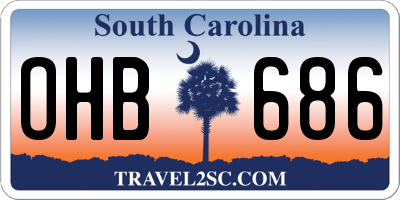 SC license plate OHB686