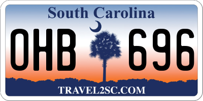 SC license plate OHB696