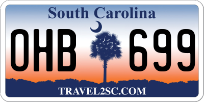 SC license plate OHB699