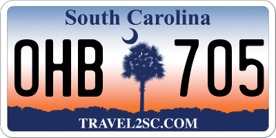 SC license plate OHB705