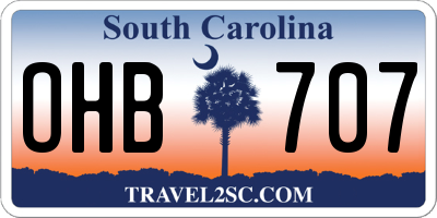 SC license plate OHB707