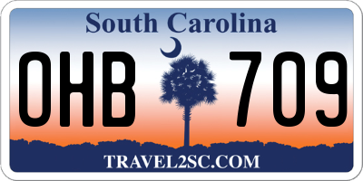 SC license plate OHB709