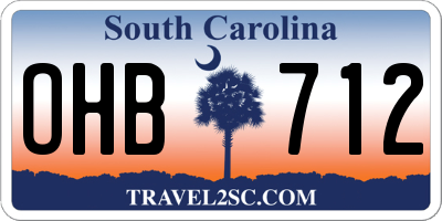 SC license plate OHB712
