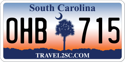 SC license plate OHB715