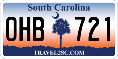 SC license plate OHB721