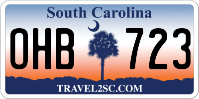 SC license plate OHB723