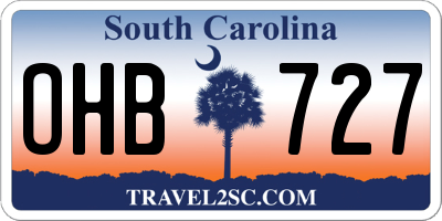 SC license plate OHB727