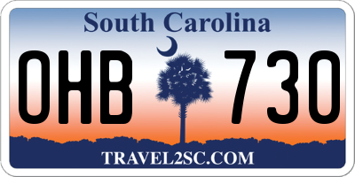 SC license plate OHB730