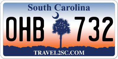 SC license plate OHB732