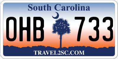 SC license plate OHB733
