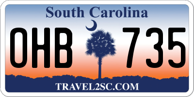 SC license plate OHB735