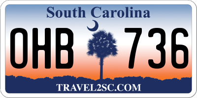 SC license plate OHB736