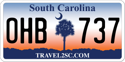SC license plate OHB737