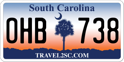 SC license plate OHB738