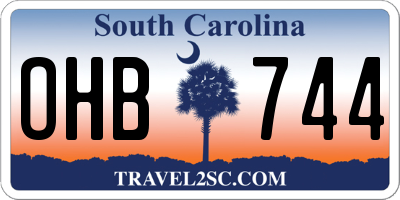 SC license plate OHB744