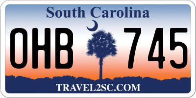 SC license plate OHB745