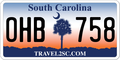 SC license plate OHB758