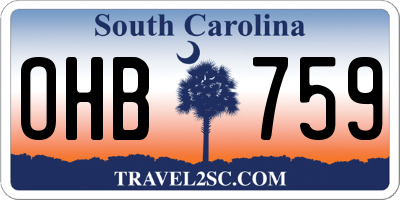 SC license plate OHB759