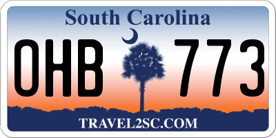 SC license plate OHB773