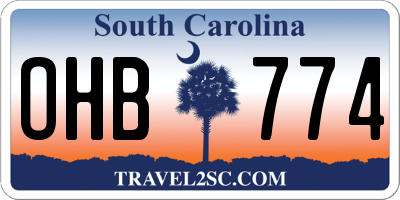 SC license plate OHB774