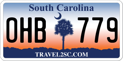 SC license plate OHB779