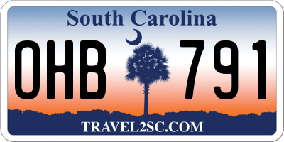 SC license plate OHB791