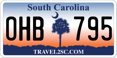 SC license plate OHB795