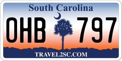 SC license plate OHB797