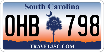 SC license plate OHB798