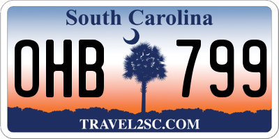 SC license plate OHB799