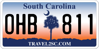 SC license plate OHB811