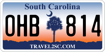 SC license plate OHB814