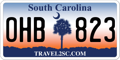 SC license plate OHB823