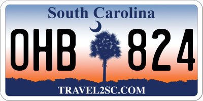 SC license plate OHB824