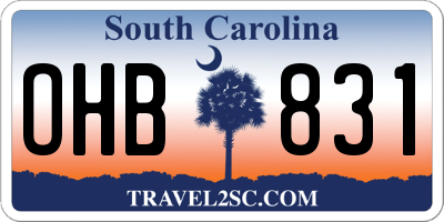 SC license plate OHB831