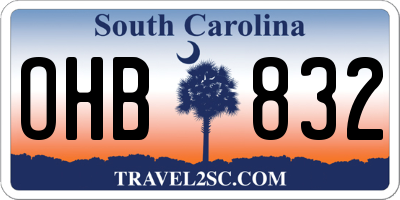 SC license plate OHB832