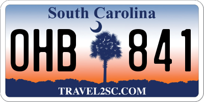 SC license plate OHB841