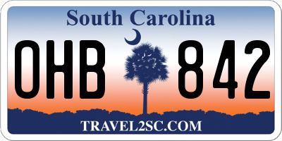 SC license plate OHB842
