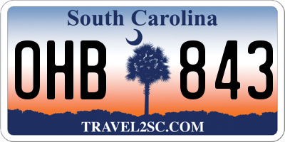 SC license plate OHB843
