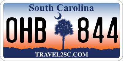 SC license plate OHB844