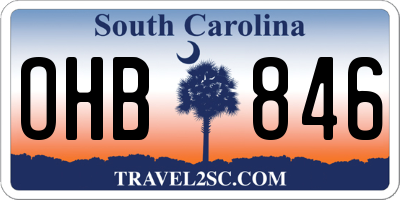 SC license plate OHB846