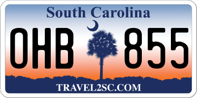 SC license plate OHB855
